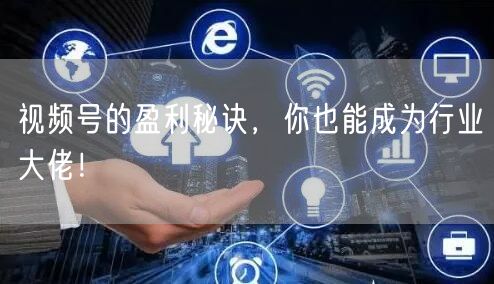 视频号的盈利秘诀，你也能成为行业大佬！